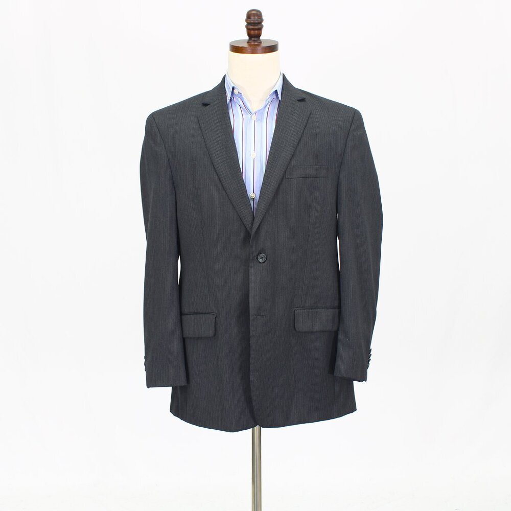 Michael Kors 42R Gray Striped 2-Button Sport Coat Blazer Jacket T768